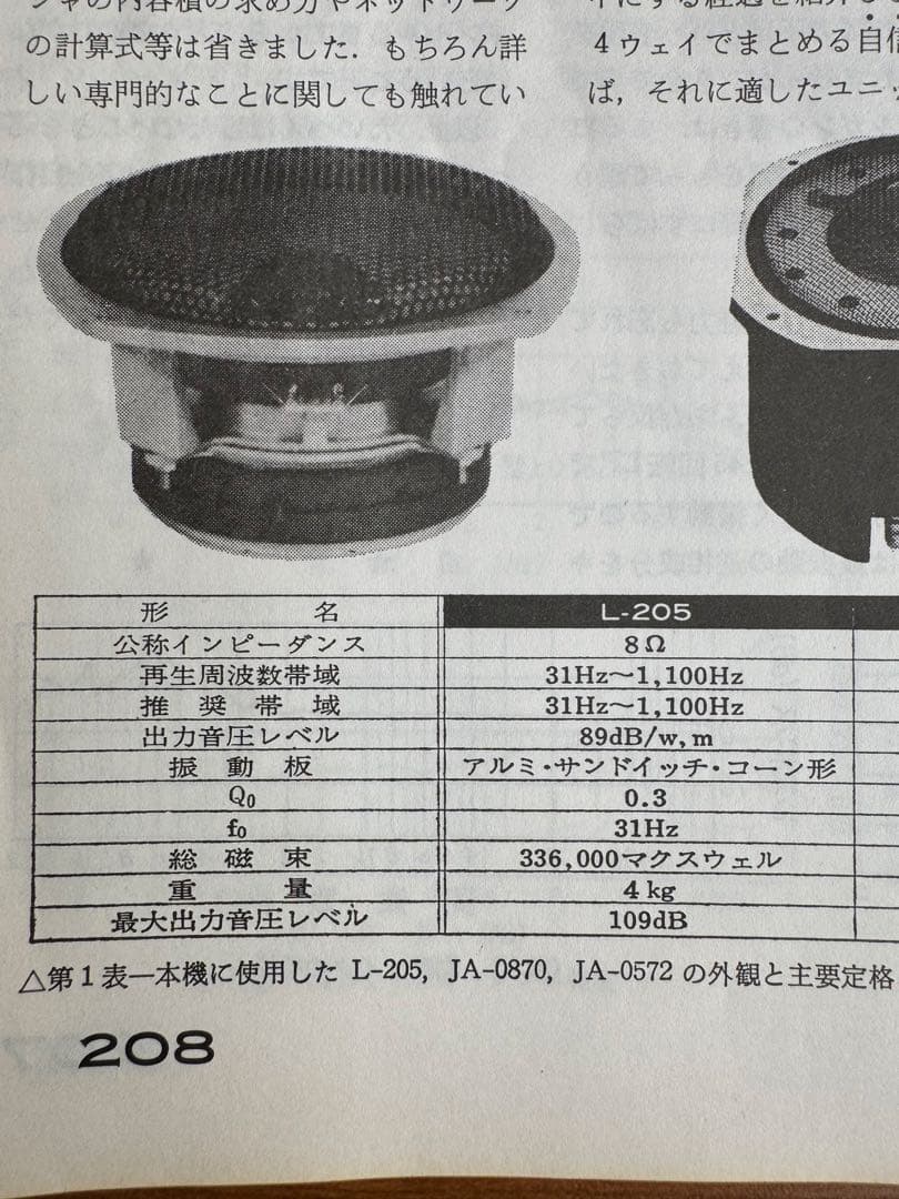 ！音出しOK！HITACHI L-205 スピーカーユニット！激レア！ペア 日立