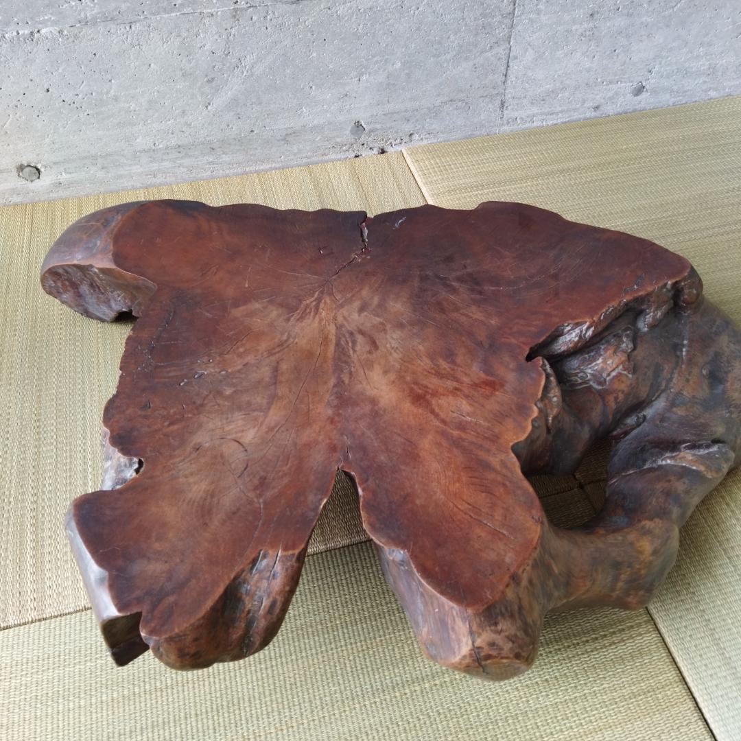 昭和レトロ 一点物 一枚板 テーブル 座卓 座敷机 古民家 和家具 ローテーブル