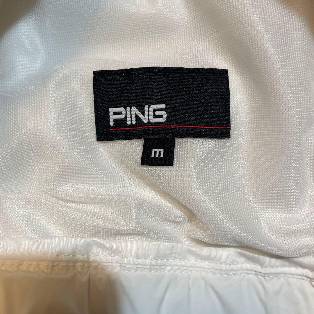 PING ピン　ゴルフウェア　フルジップ　ダウンブルゾン Mサイズ　ホワイト