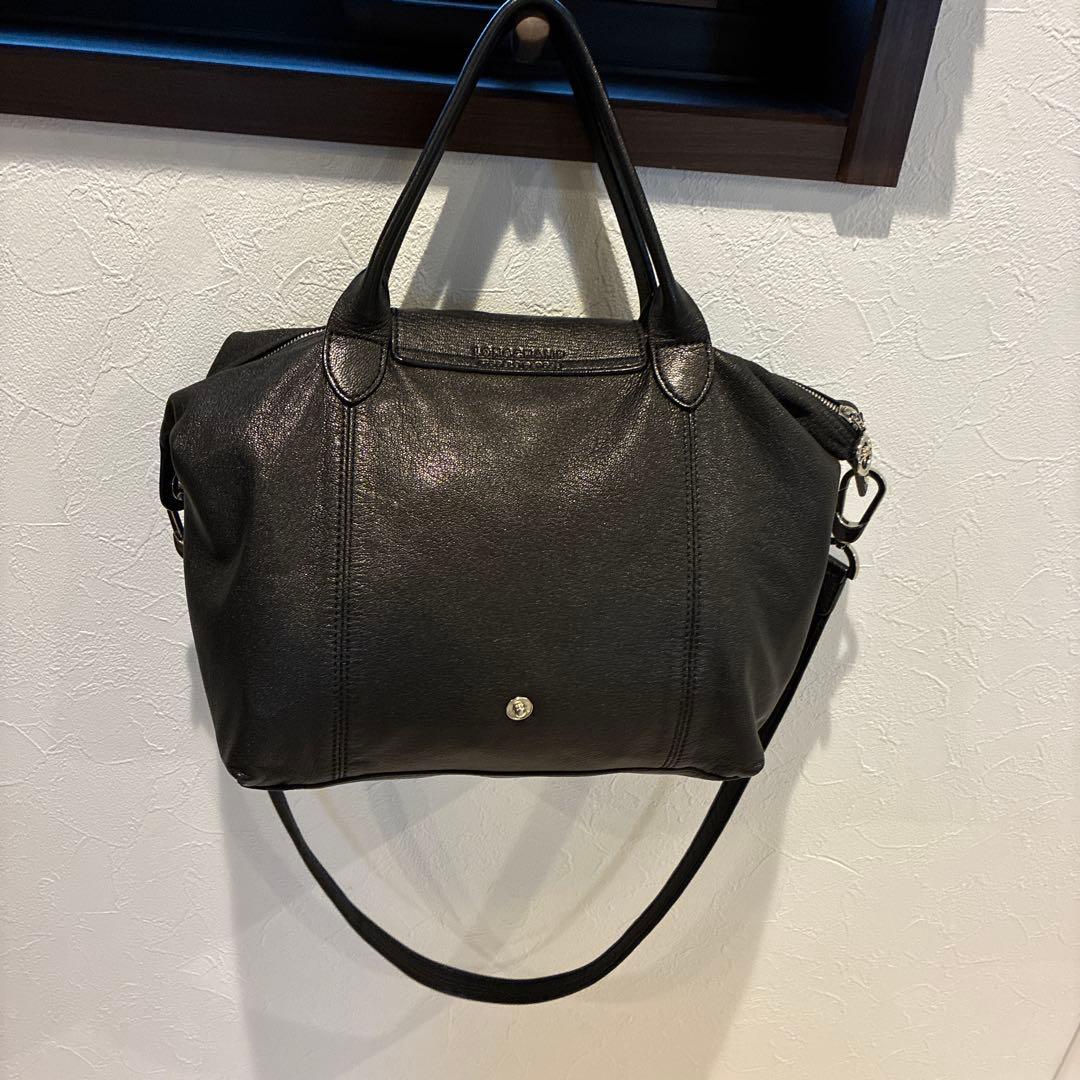LONGCHAMP ショルダーバッグ ルプリアージュキュイール黒