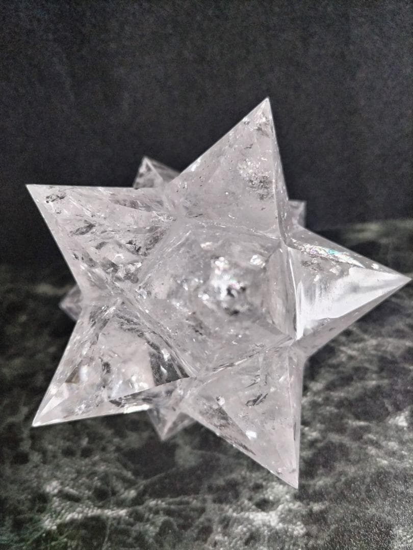 花*種様 レムリアン水晶アステロイド（最長幅9.5cm 、約389g）