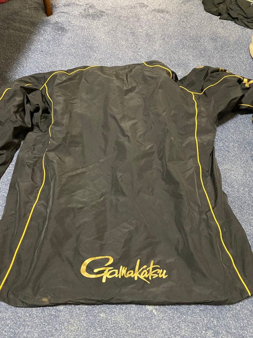 【がまかつ】 ゴアテックスレインスーツ GM-3412 上下セット LLブラック