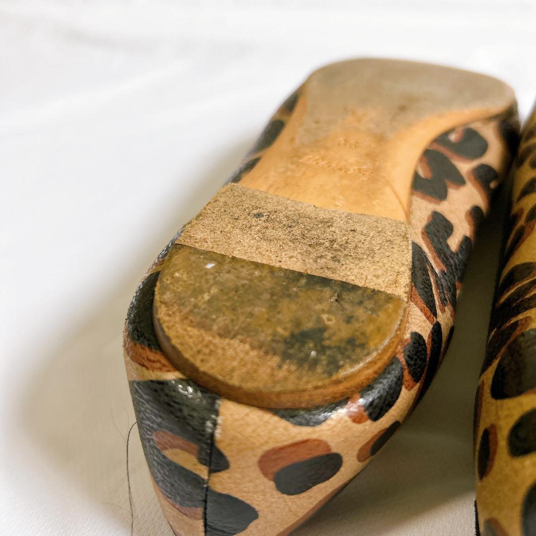 ルイヴィトンLOUISVUITTONフラットシューズ レオパード36 23cm