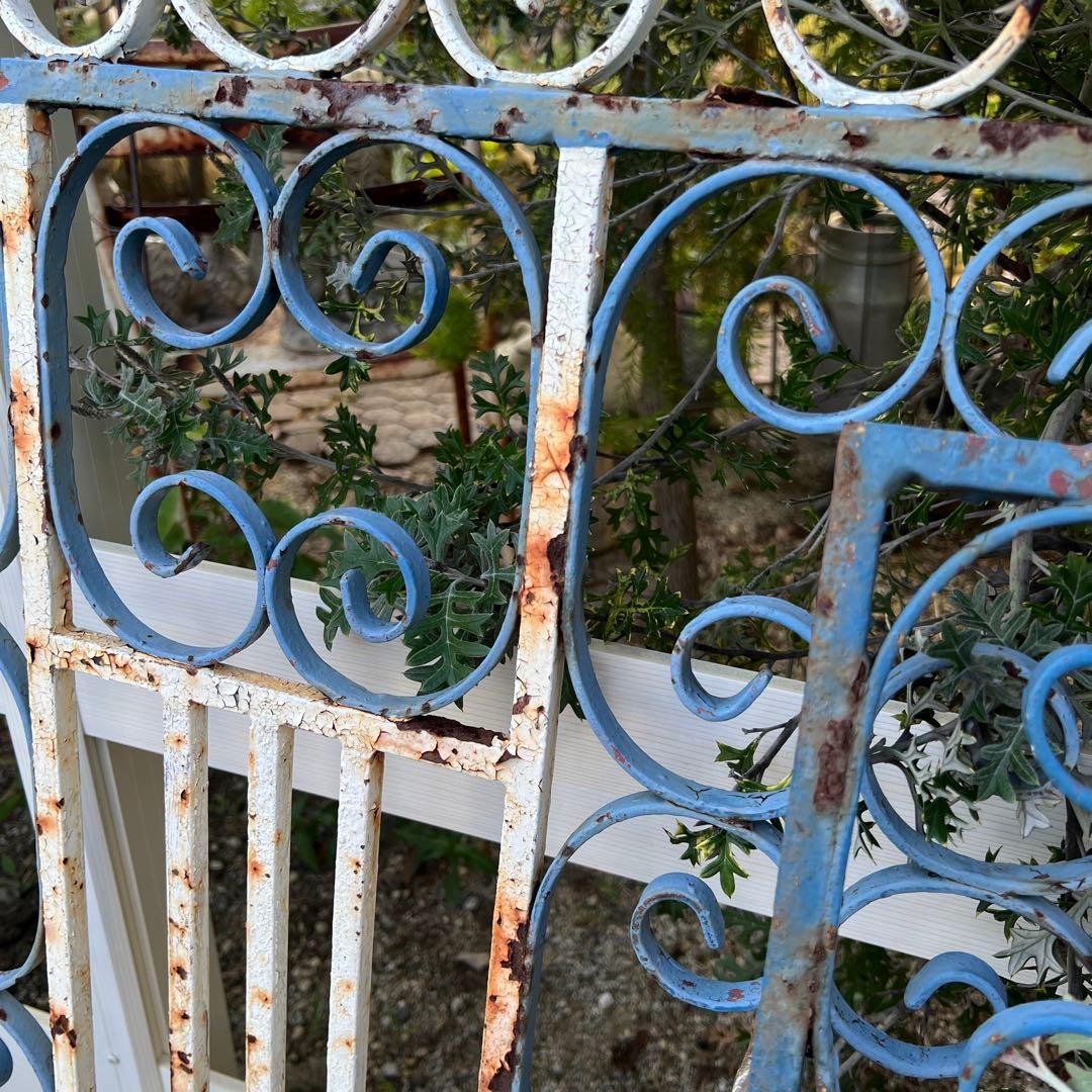 英国アンティークアイアンフェンス2枚セット