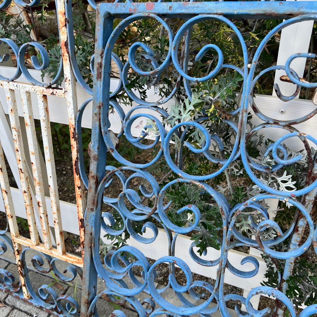 英国アンティークアイアンフェンス2枚セット