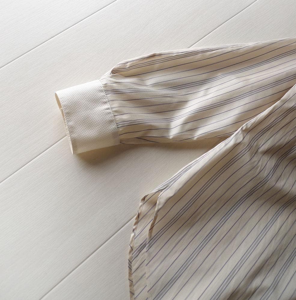 美品 ROKU ロク 2,8万 バンドカラーブラウス B&Y アローズ C551