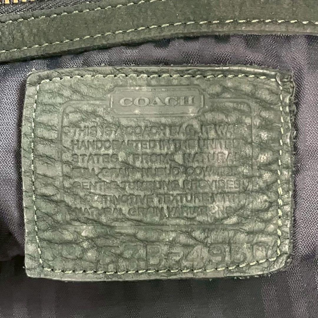 ✨稀少カラー✨美品✨オールドコーチ　バケットバッグ　肩かけ　ヌバックレザー　緑