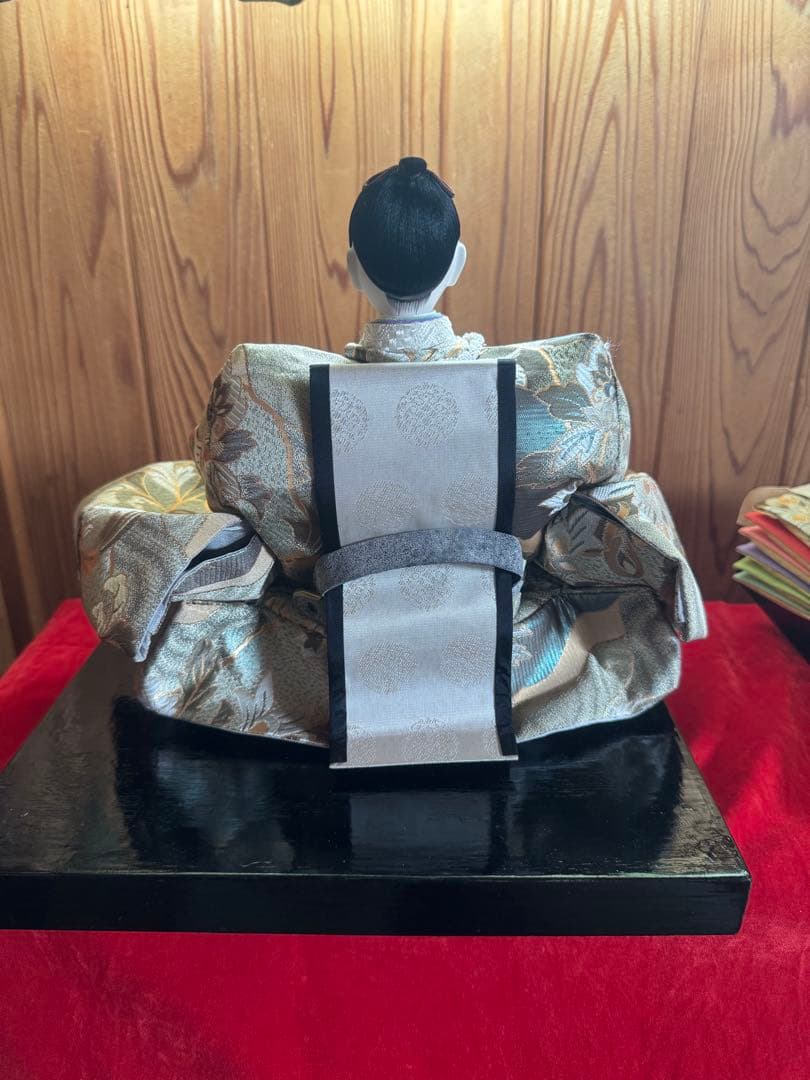 雛人形 男雛 女雛 セット黒い台座　※赤い布はつきません