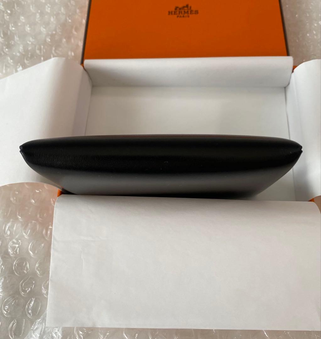 エルメス　カードケース　カルヴィ　名刺入れ　黒　ボックスカーフ　W刻印 新品本物