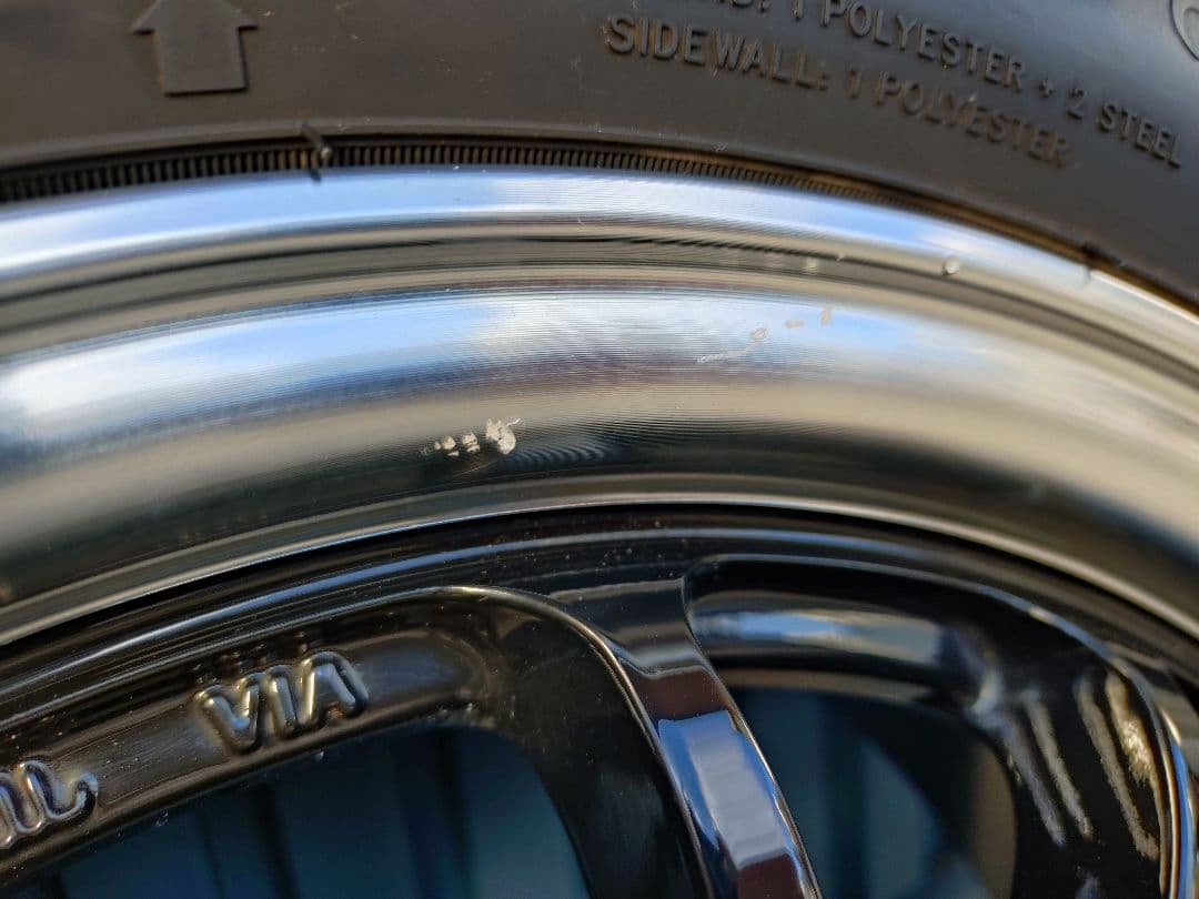 美品ホイール バリ山 スタッドレス 175/55R15 2022年製 2本分①