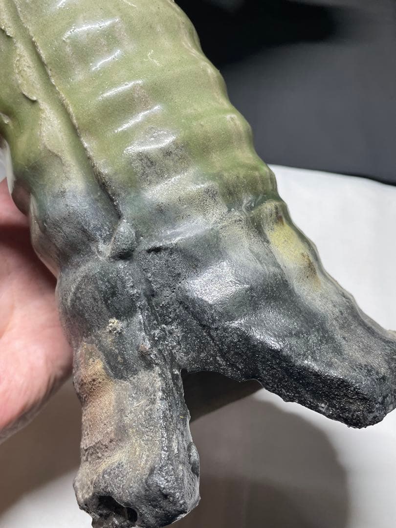 美濃焼。名作家。山田 正和。花器。超美品。舊家蔵出し。茶道具。華道具。希少品。