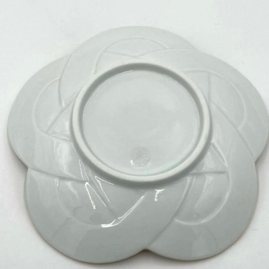 【新品】【大人気】有田焼田清窯　太白金線梅結び銘々皿　縁起物