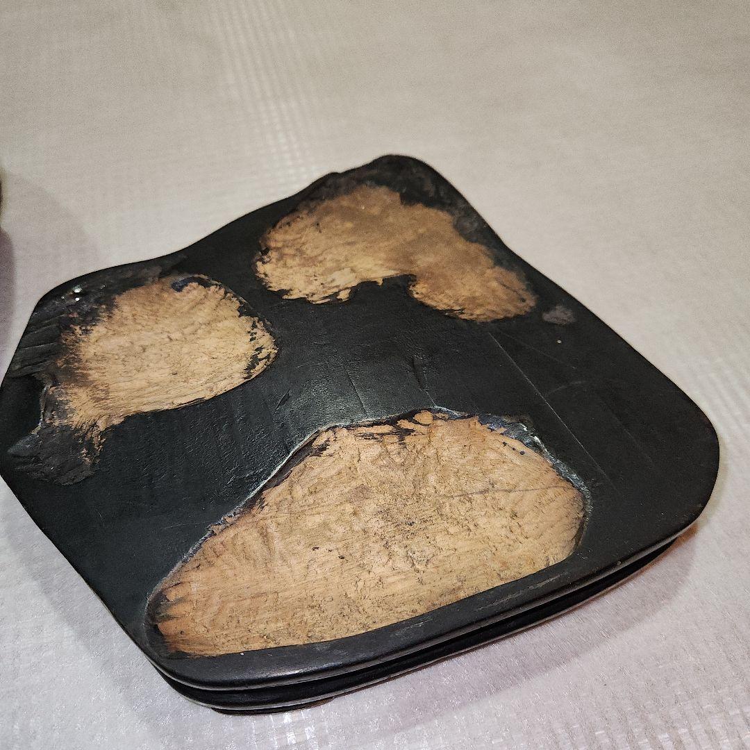 天然石 置物 赤褐色 金色、水石？