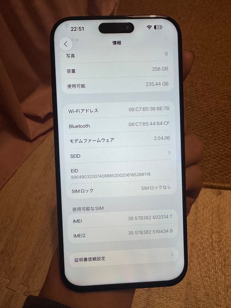 海外版iPhone 16 Pro Max 256GB,美品,バッテリーは100％