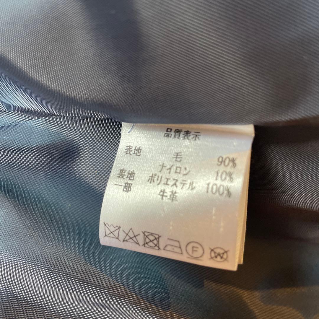 【パラスパレス】ノーカラーコート　ダークグリーン