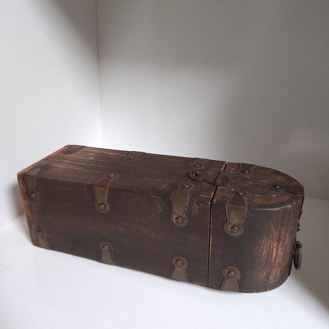 アンティーク 木製 ワイン ボックス 金具付き