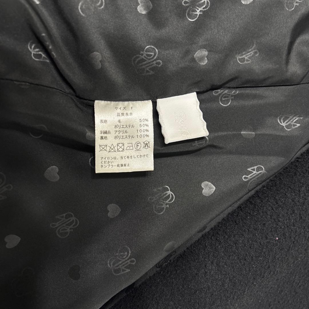 ロージーモンスター　ハマグリ　コート　ウール　ブラック　黒