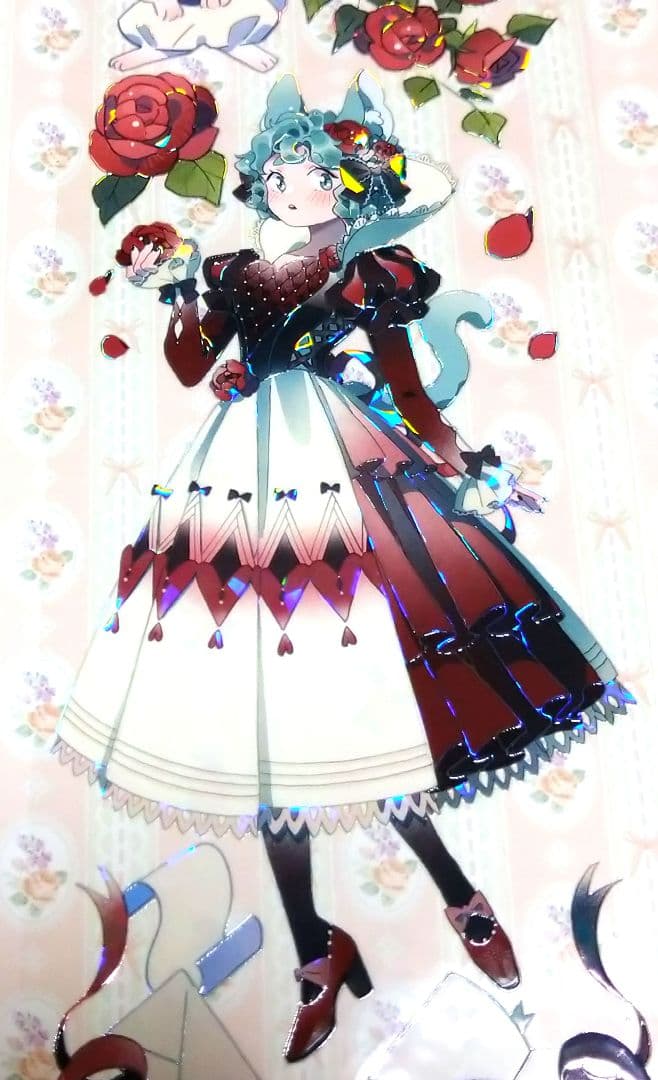 J615＃喵不思议(贝壳光)E厘米切り売り海外人物マステ女の子