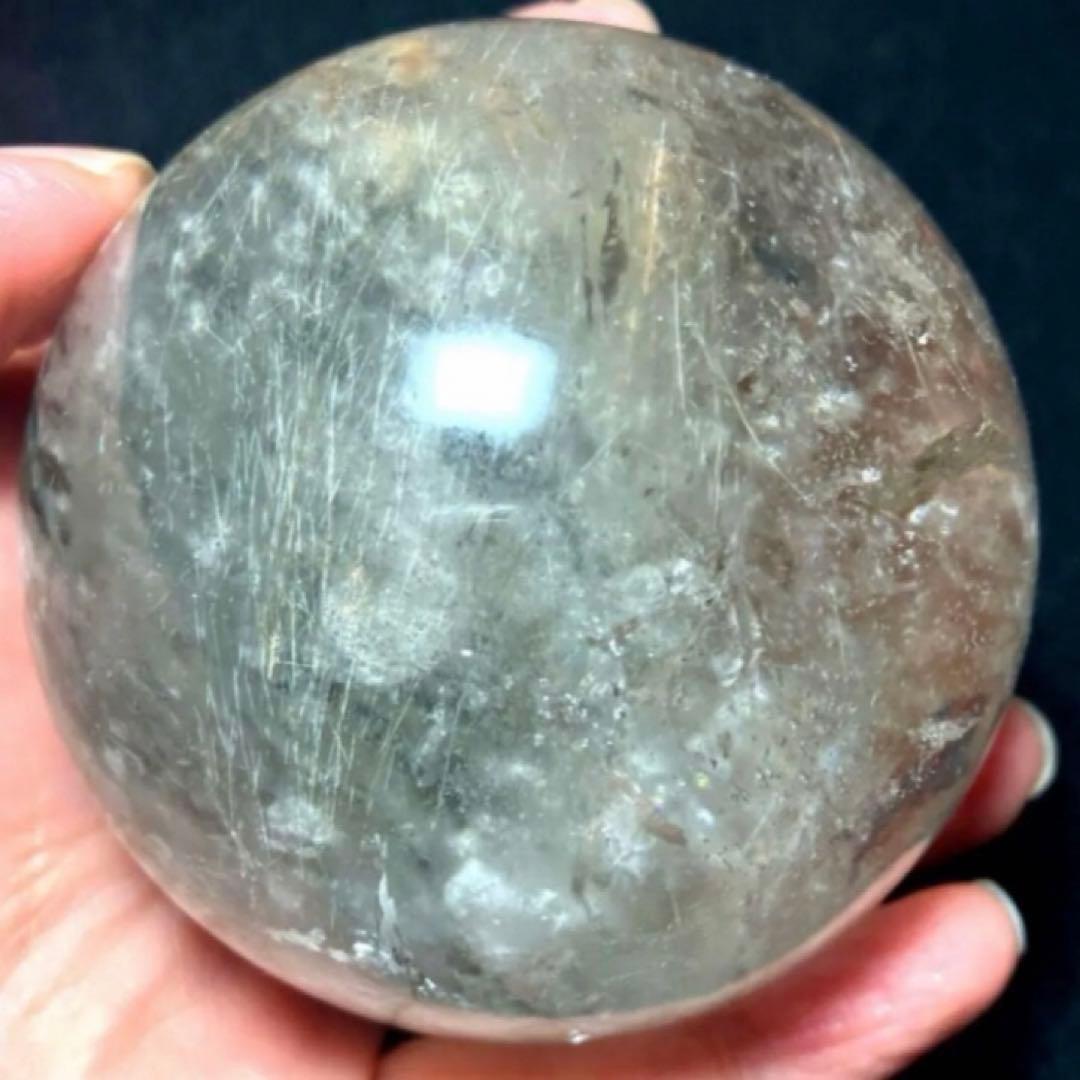 超大玉　68mm ゴールドルチルファントムクォーツ　金針水晶　パワーストーン