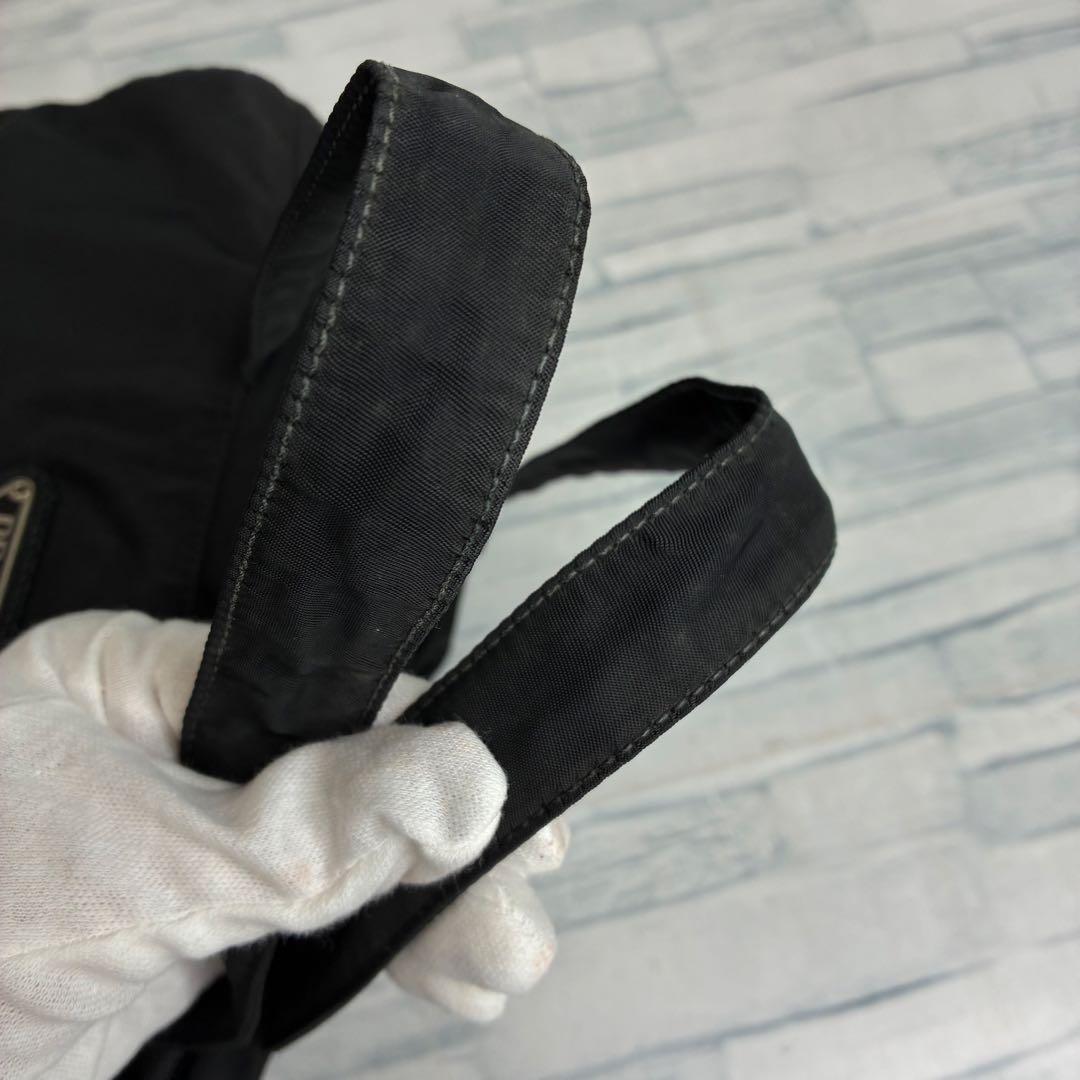 極美品　150 PRADA プラダ　ハンドバッグ　ブラック　ナイロン　kq4