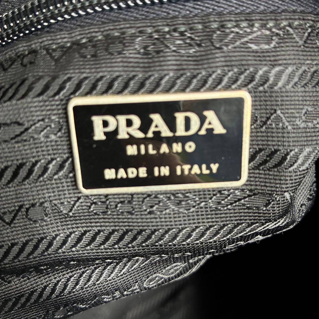 極美品　150 PRADA プラダ　ハンドバッグ　ブラック　ナイロン　kq4