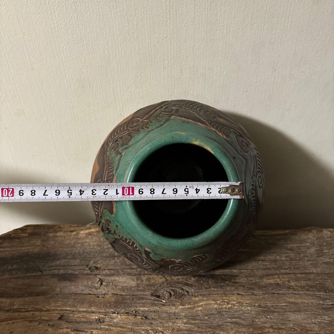 琉球古典焼　壺　古民芸.やちむん.壺屋焼.古道具.骨董品.アンティーク　検:李朝