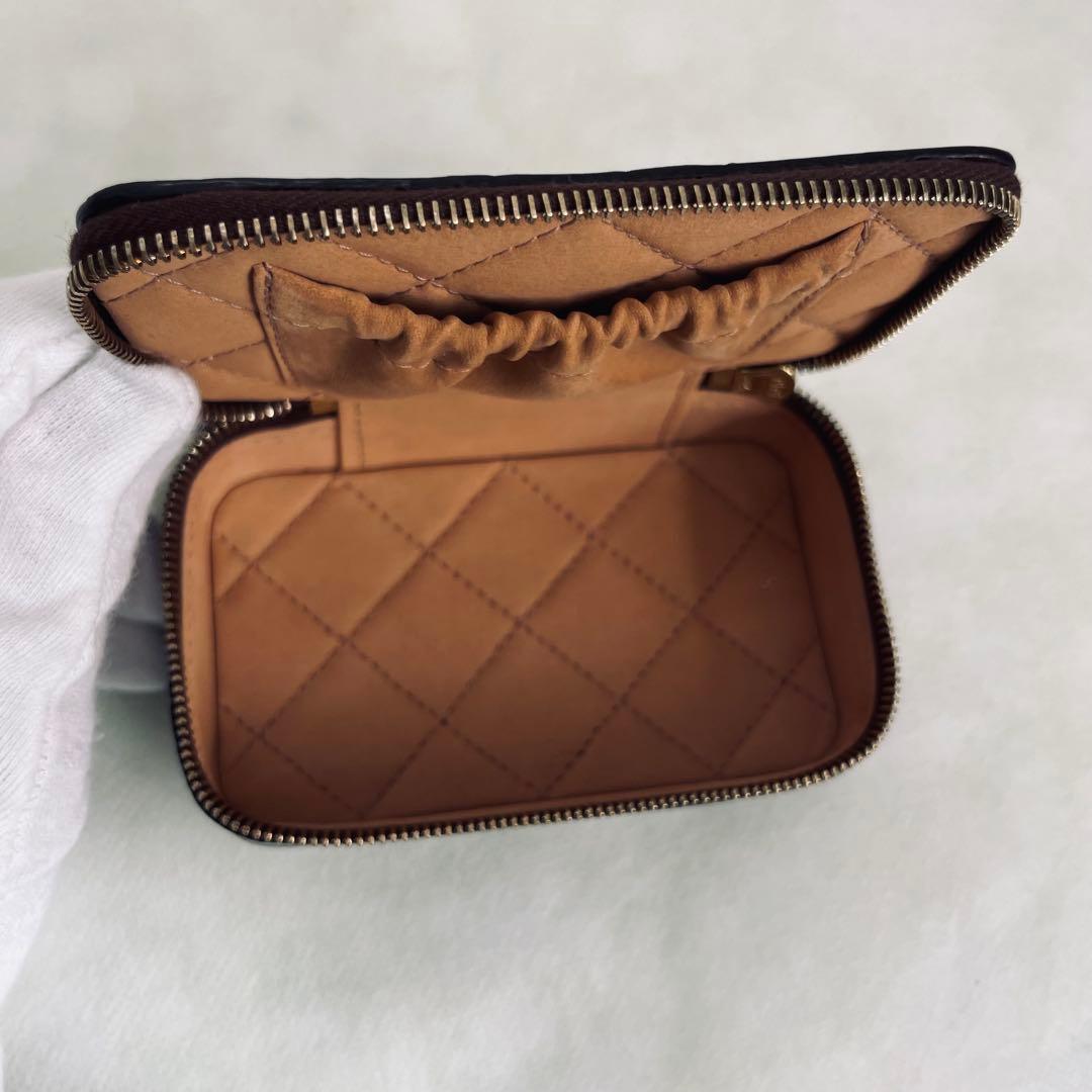 SMYTHSON/スマイソン、小物入れ、ジュエリーケース、型押し、ダークブラウン