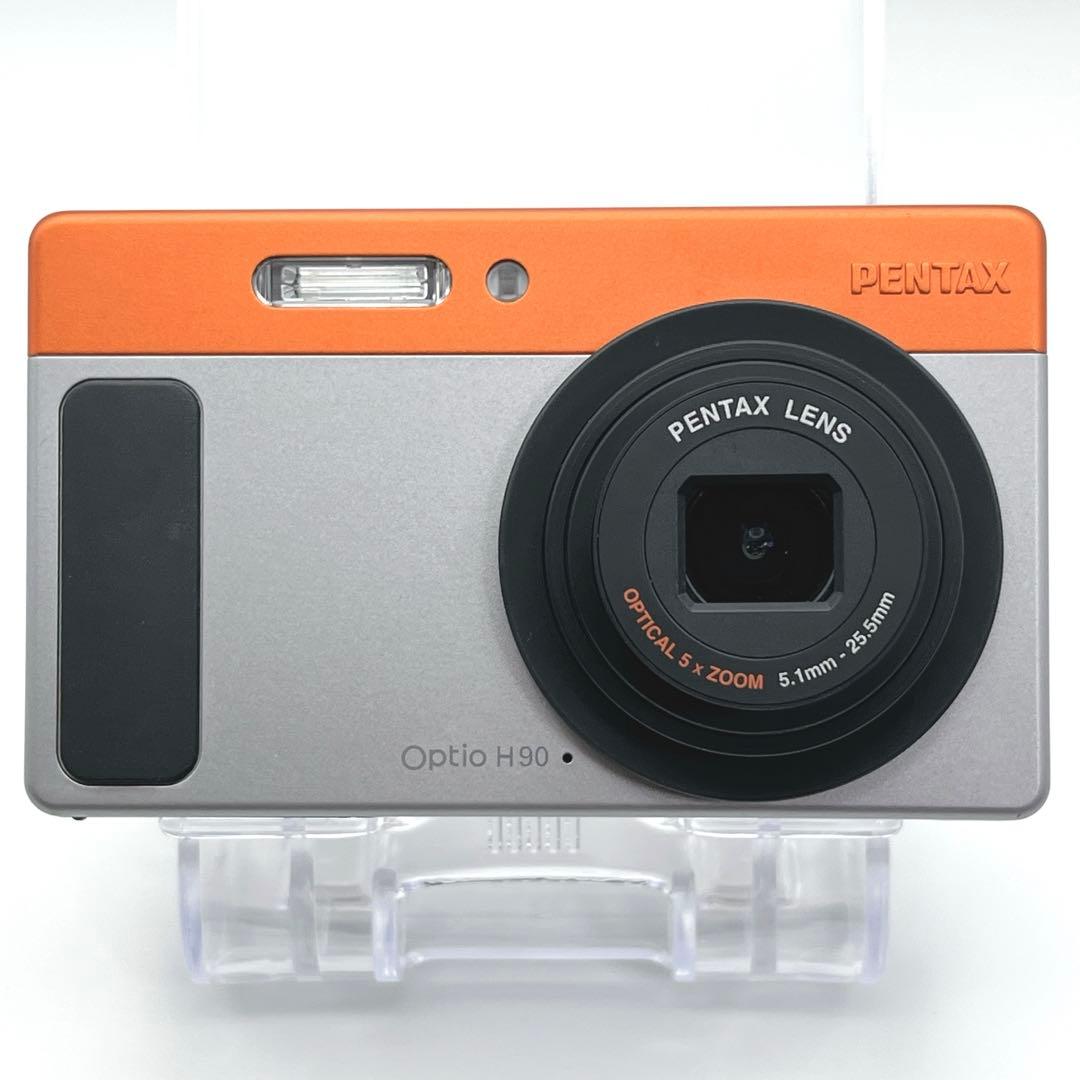 極美品 PENTAX Optio H90 オレンジ シルバー　可愛すぎるコンデジ