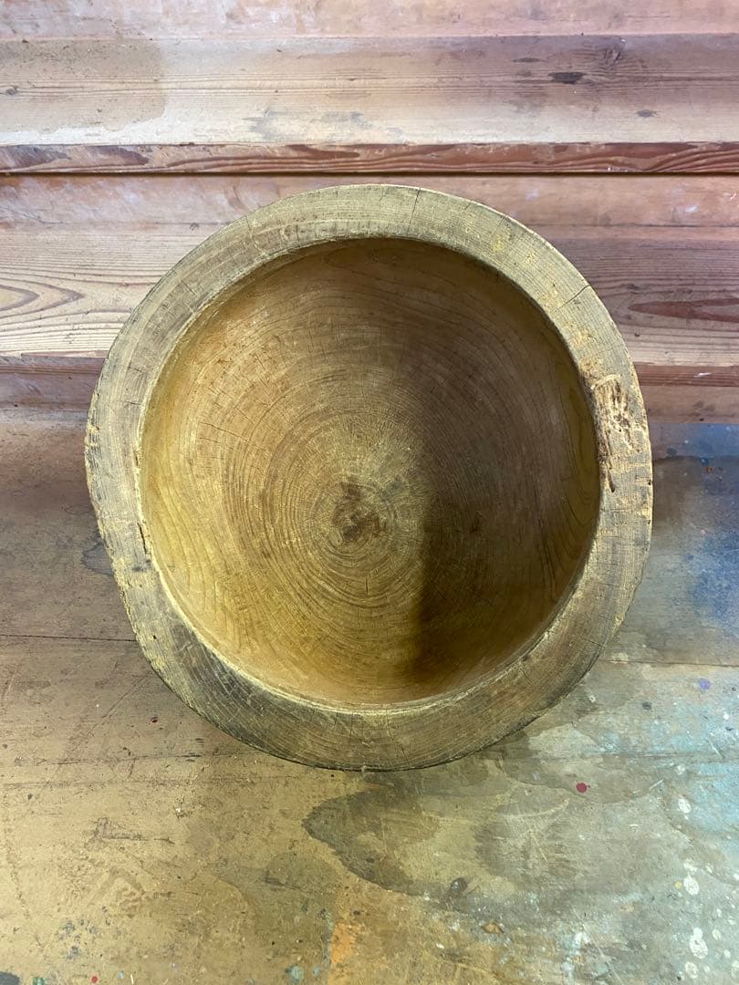 お餅つき　臼　レトロ　置物　工芸品　骨董品　インテリア　018