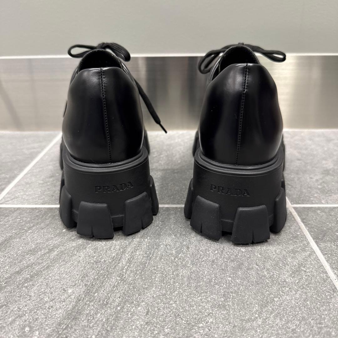 PRADA モノリスレースアップシューズ レザー 25.5cm