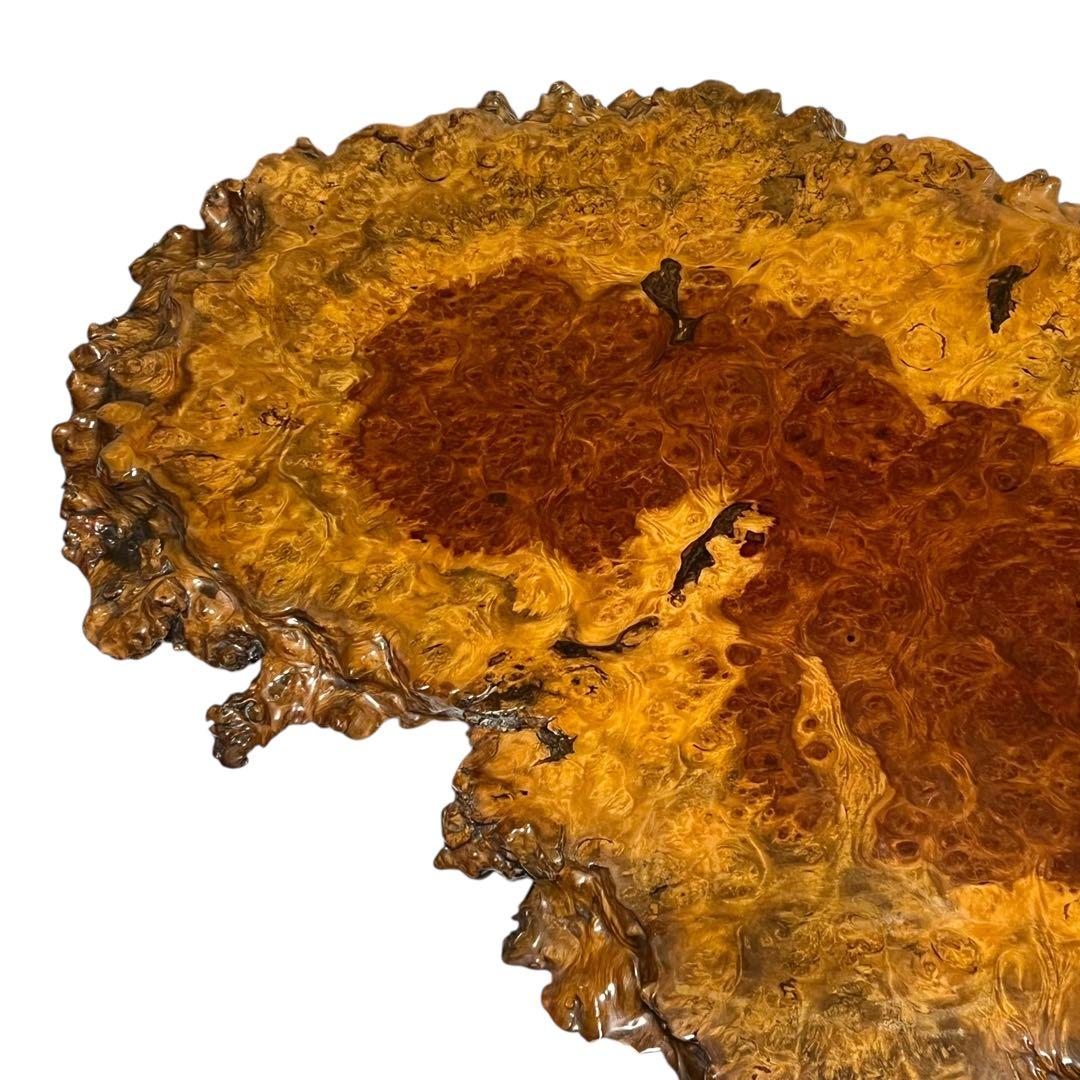 天然木　花梨　一枚板　輪切　瘤　瘤杢　玉杢 総無垢　花台　座卓　ローテーブル