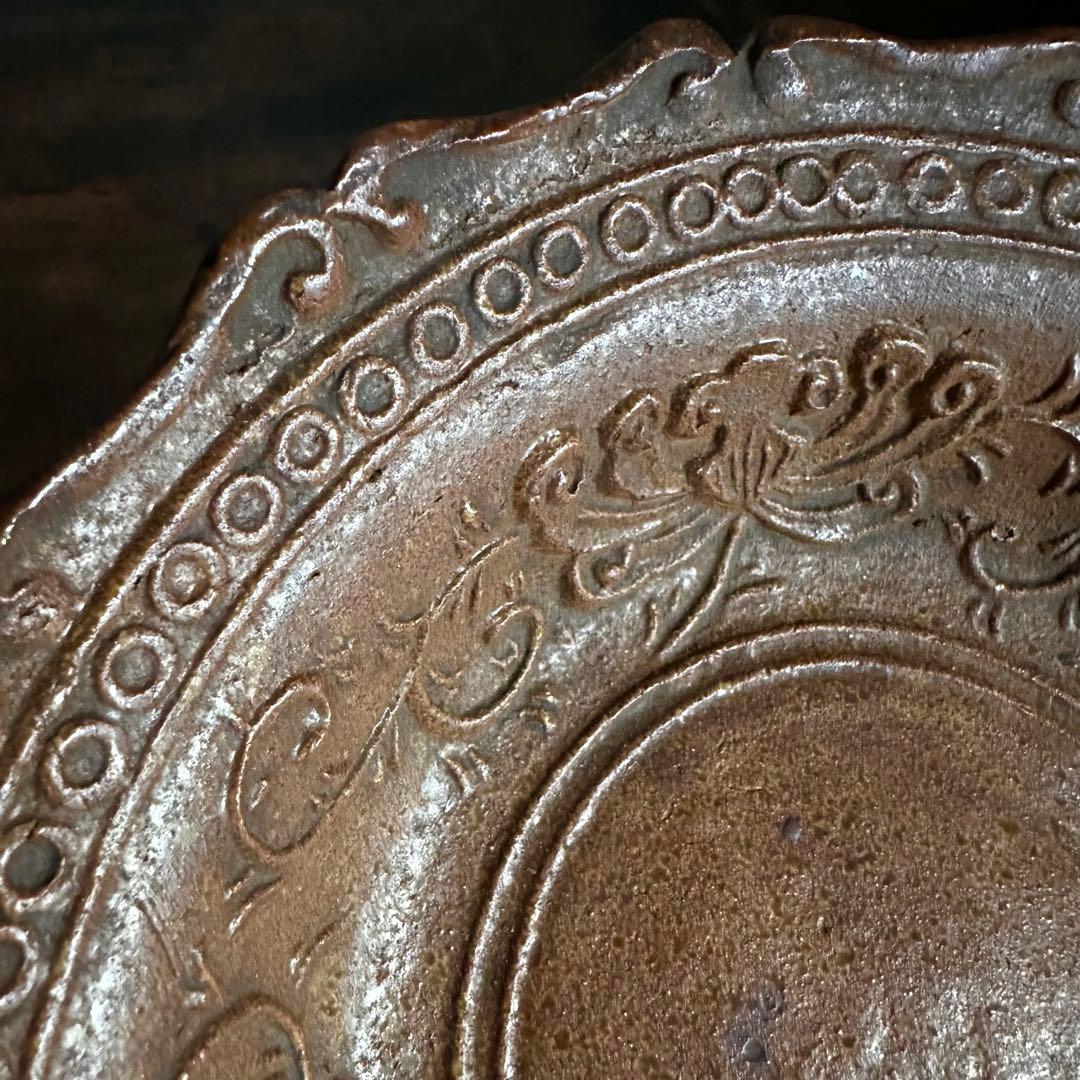 初代加藤善治 花形平鉢 「七十九翁 早梅亭造之」銘 加藤善治 平鉢 早梅亭