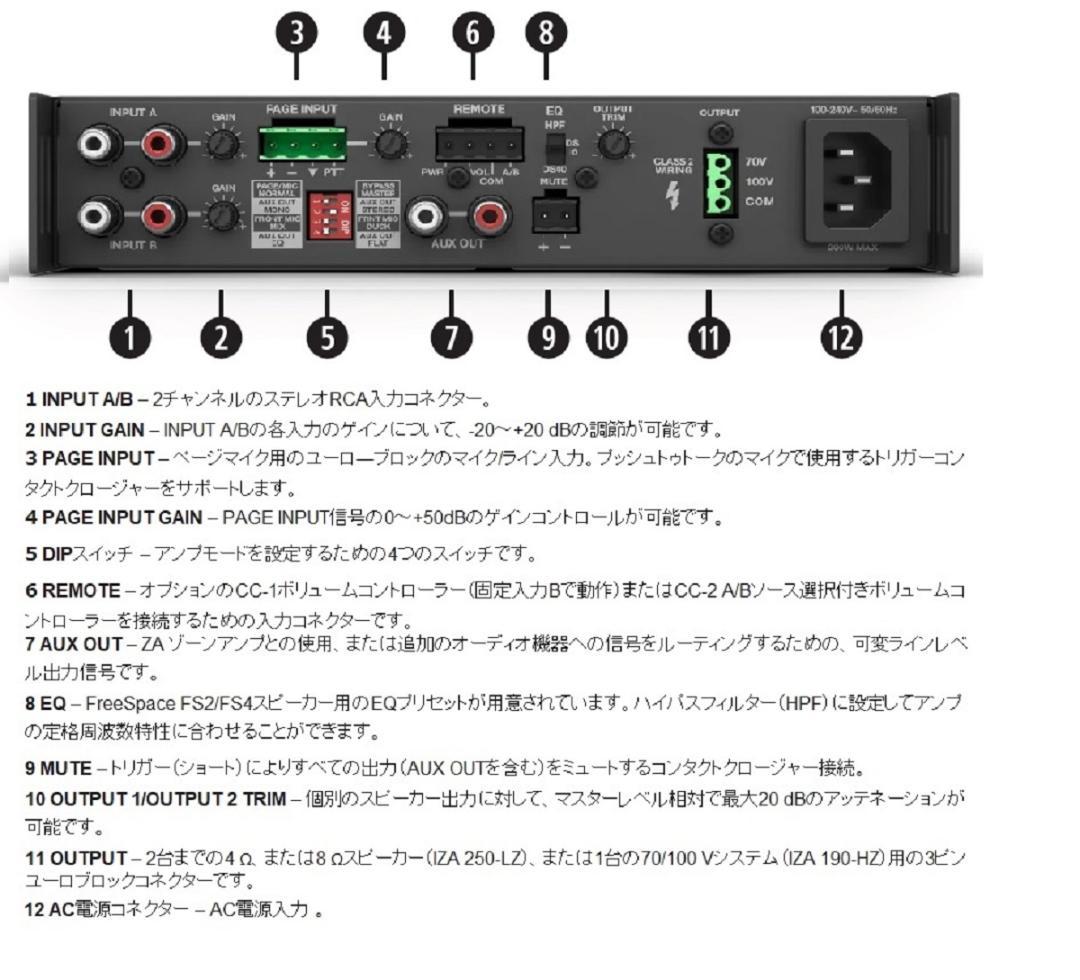 ボーズ BOSE FreeSpace IZA 190-HZ アンプ 動作品