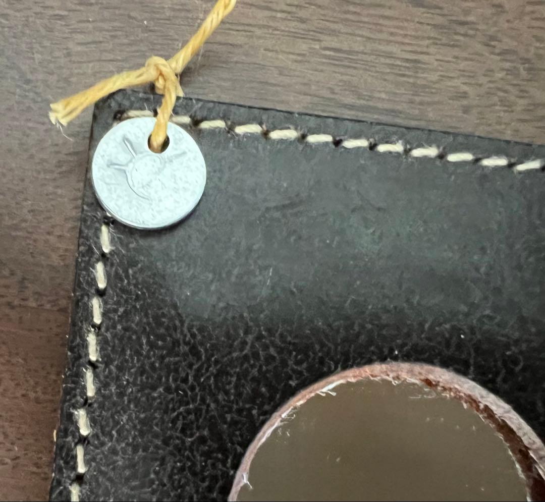 ebagos エバゴス 紅籐カゴ リネンかぶせ布付 小型鏡付 美品 専用保管袋付