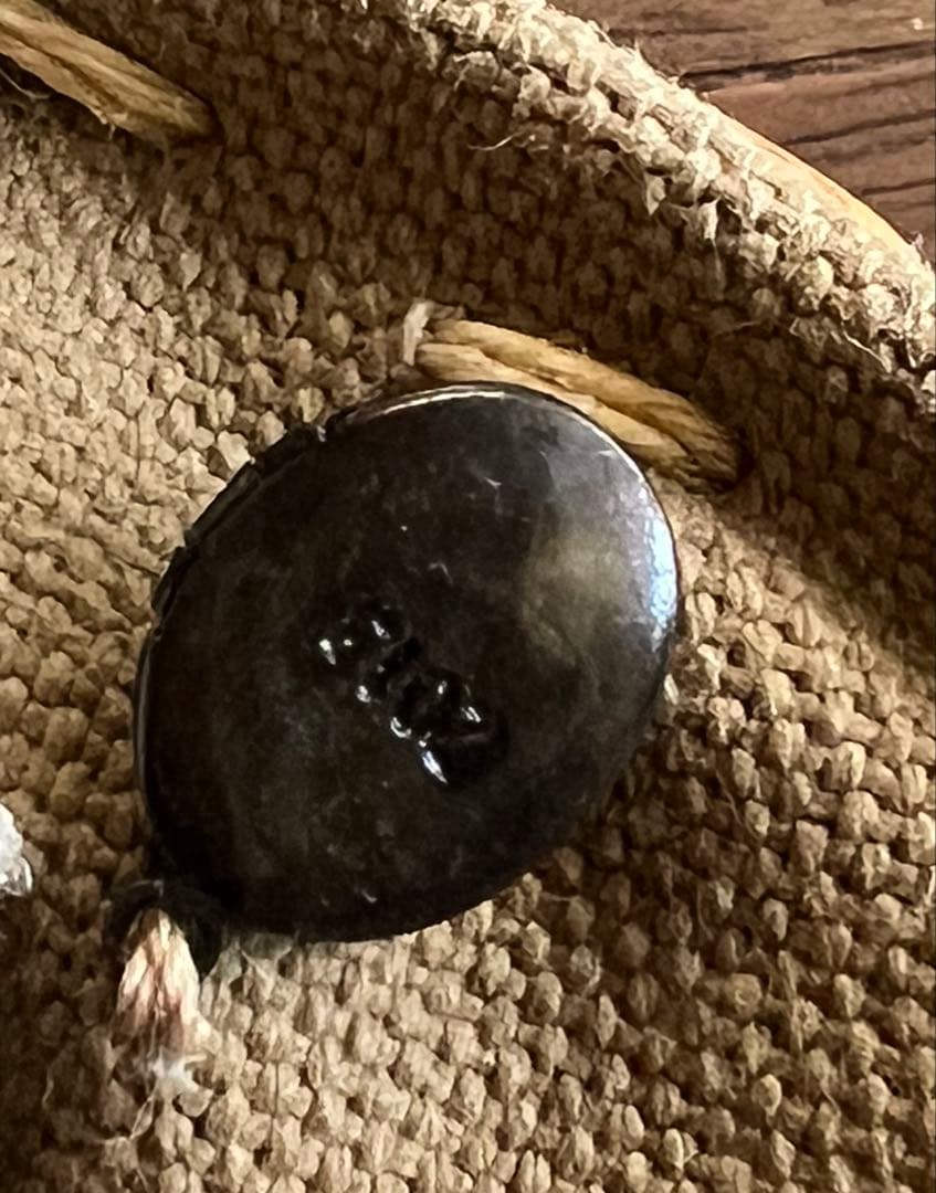 ebagos エバゴス 紅籐カゴ リネンかぶせ布付 小型鏡付 美品 専用保管袋付