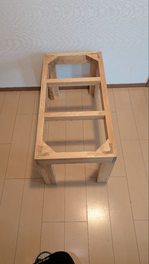 アカシア集成材15ミリ幅90縦45奥行45全面アクリル板仕様 蜜蝋オイル仕上げ！