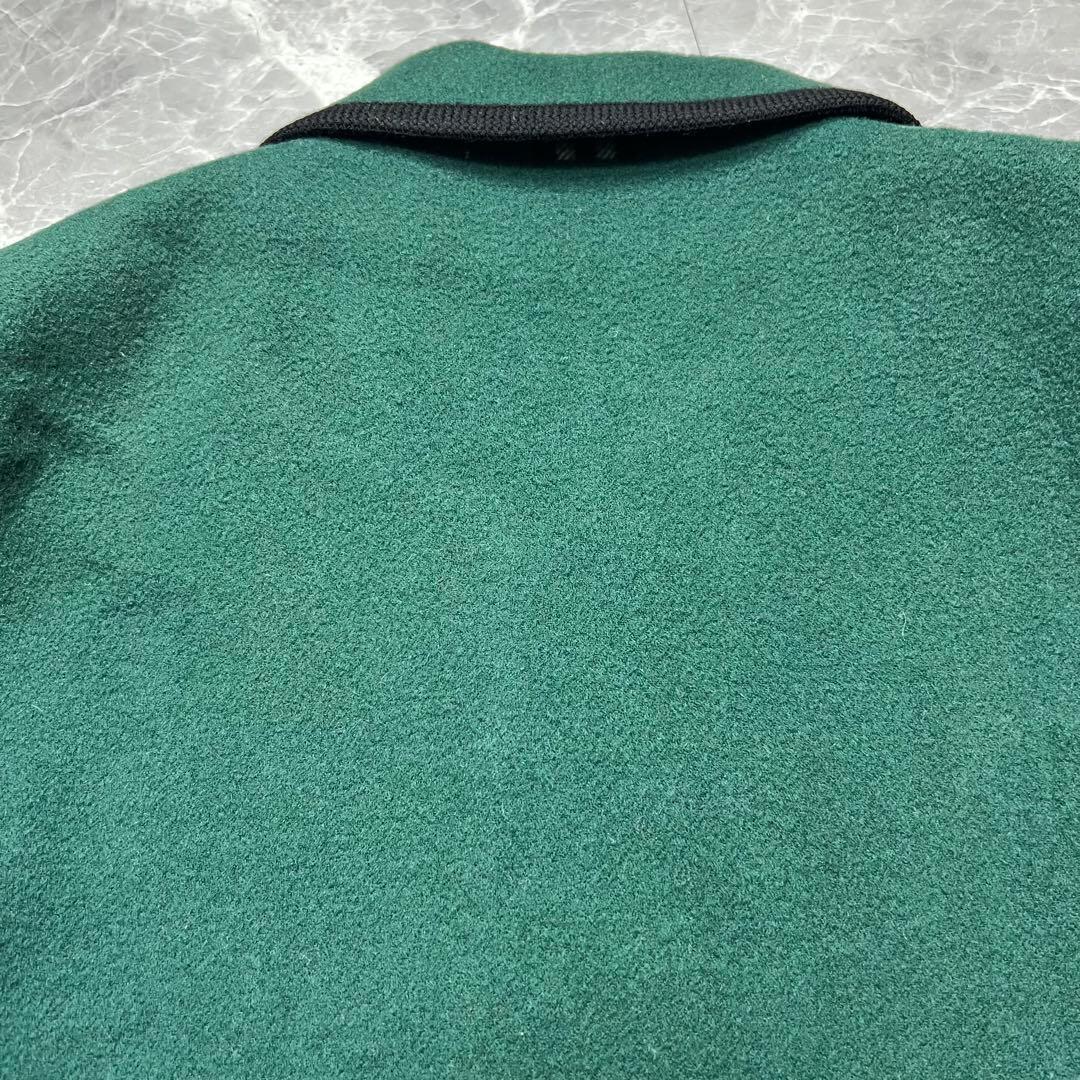 バーバリー♡カシミヤ　ダブルフェイス　コート　金ボタン　ノバチェック グリーン