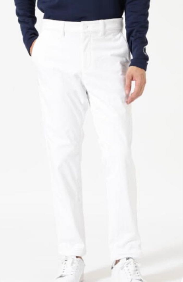 新品 ジャックバニー ピンソニック裏フリース 防風テーパードパンツ(5)L/白