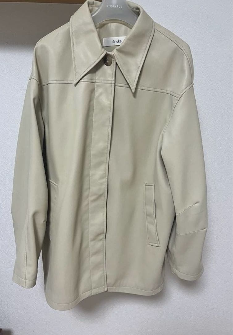 アンヌーク　エコレザーオーバージャケット