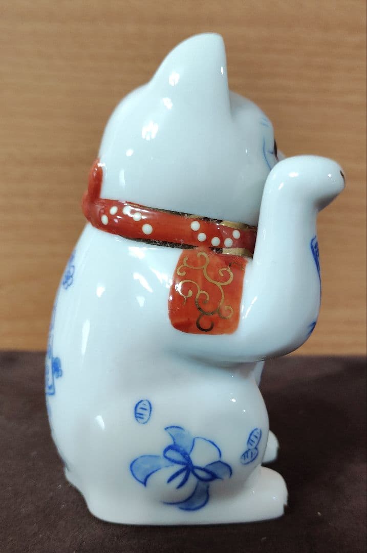 招き猫　薬師窯　陶器　千客万来　商売繁盛　開運　招福　金運満足　2点セット