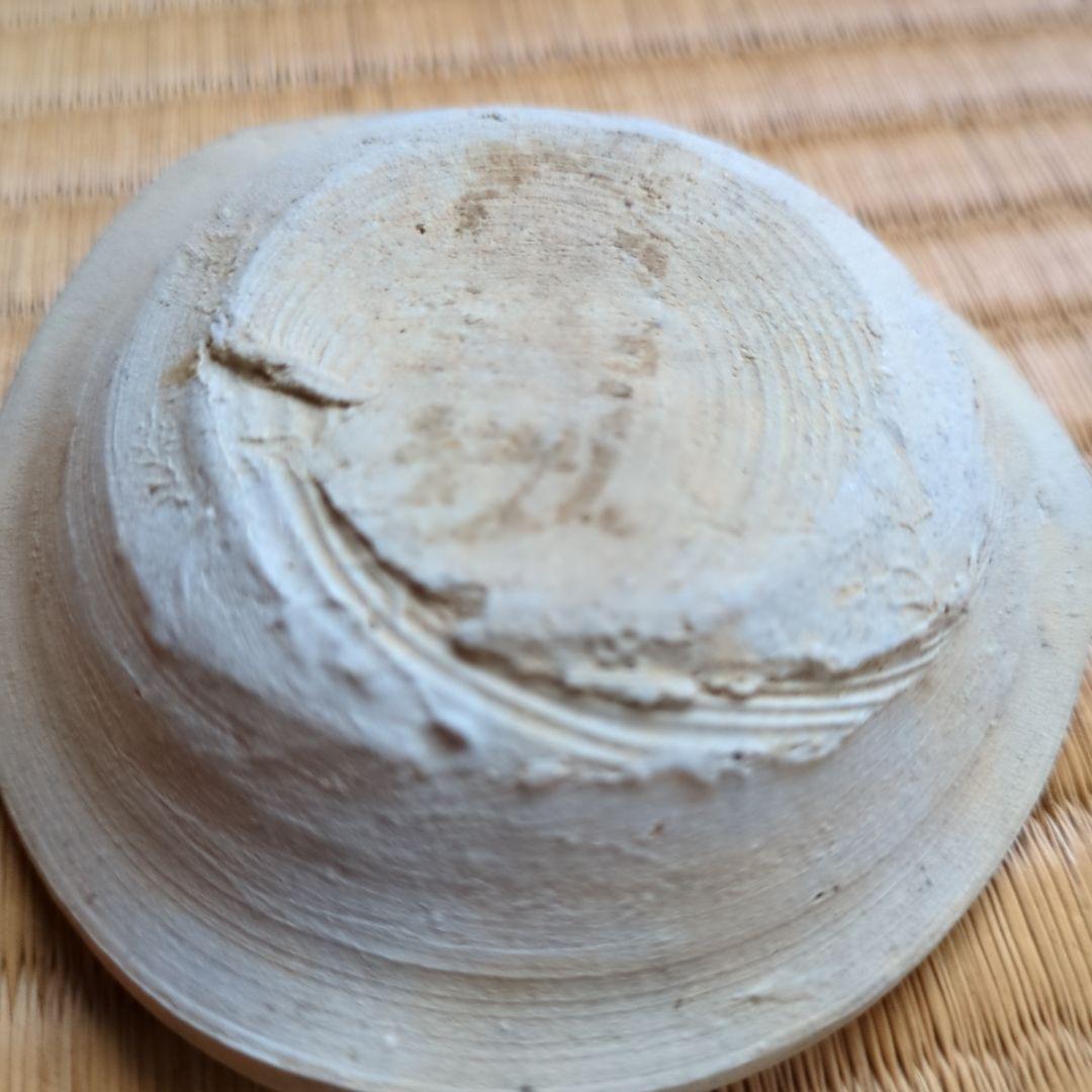 自然釉 陶器皿 木箱付き 約10cm　猿投　山盃　骨董品