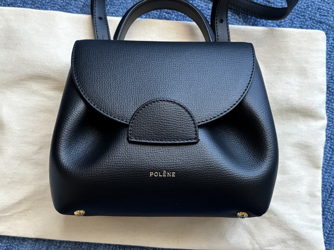 値下げ　POLENE Numero Un Nano ブラックショルダー バッグ