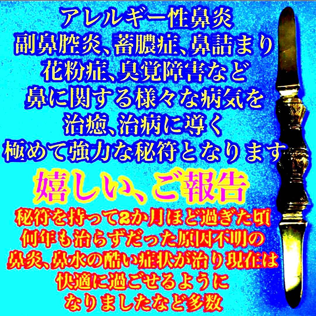秘符(じーだん)病　病気　精神　鼻　鼻の病　治癒　治病　護符　霊符　お守り
