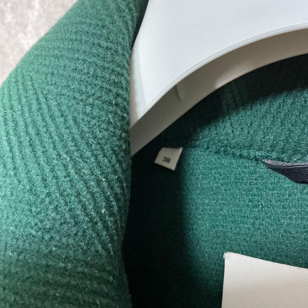 【美品】マッキントッシュ　ダッフルコート　ヘリンボーン　グリーン　英国製　38