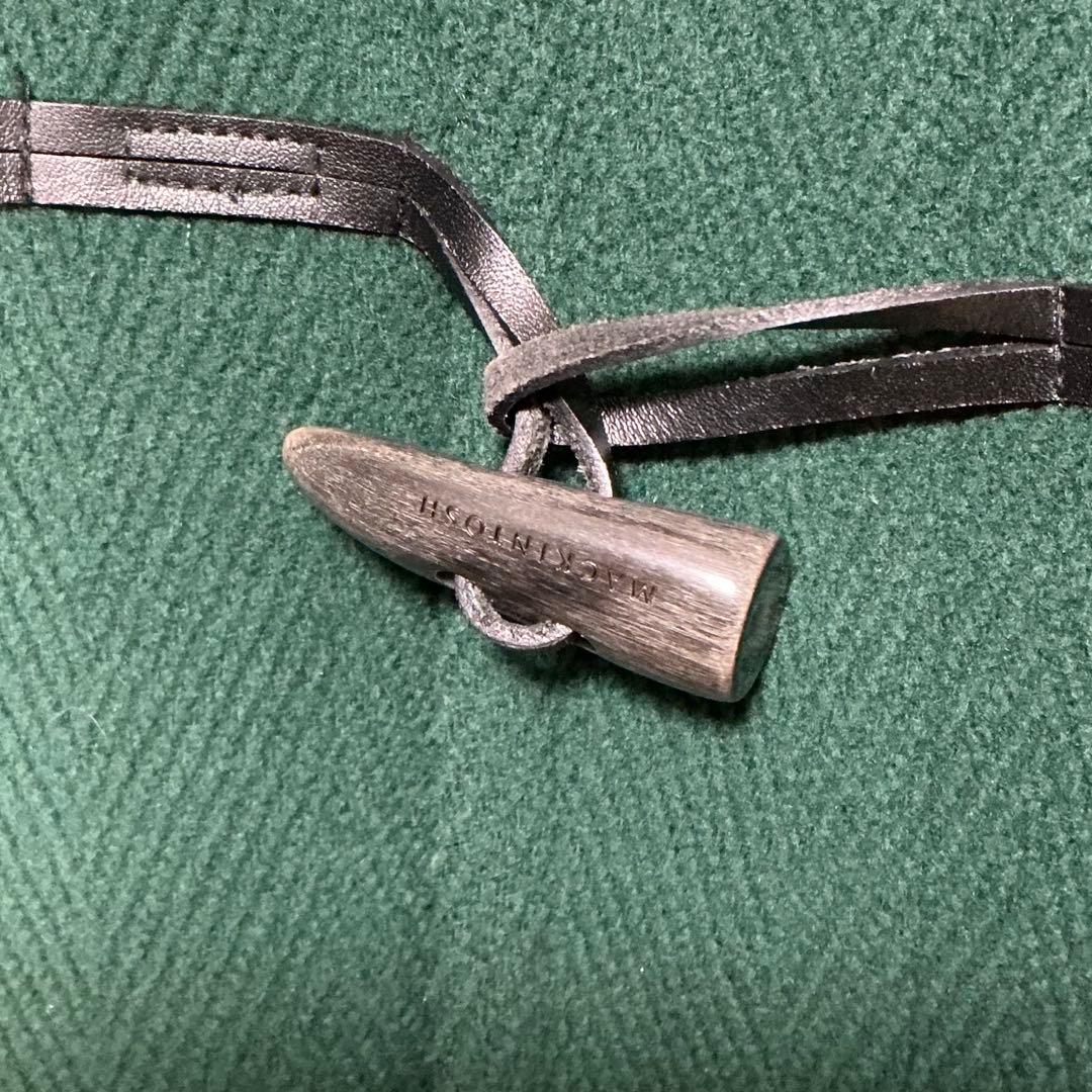 【美品】マッキントッシュ　ダッフルコート　ヘリンボーン　グリーン　英国製　38