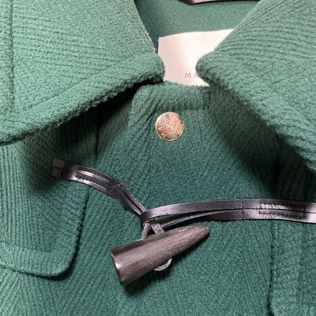 【美品】マッキントッシュ　ダッフルコート　ヘリンボーン　グリーン　英国製　38