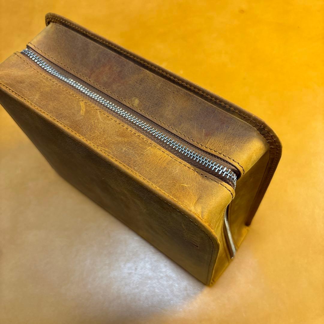 筆記具 Galen Leather Zippered 40 Slots Pen Case