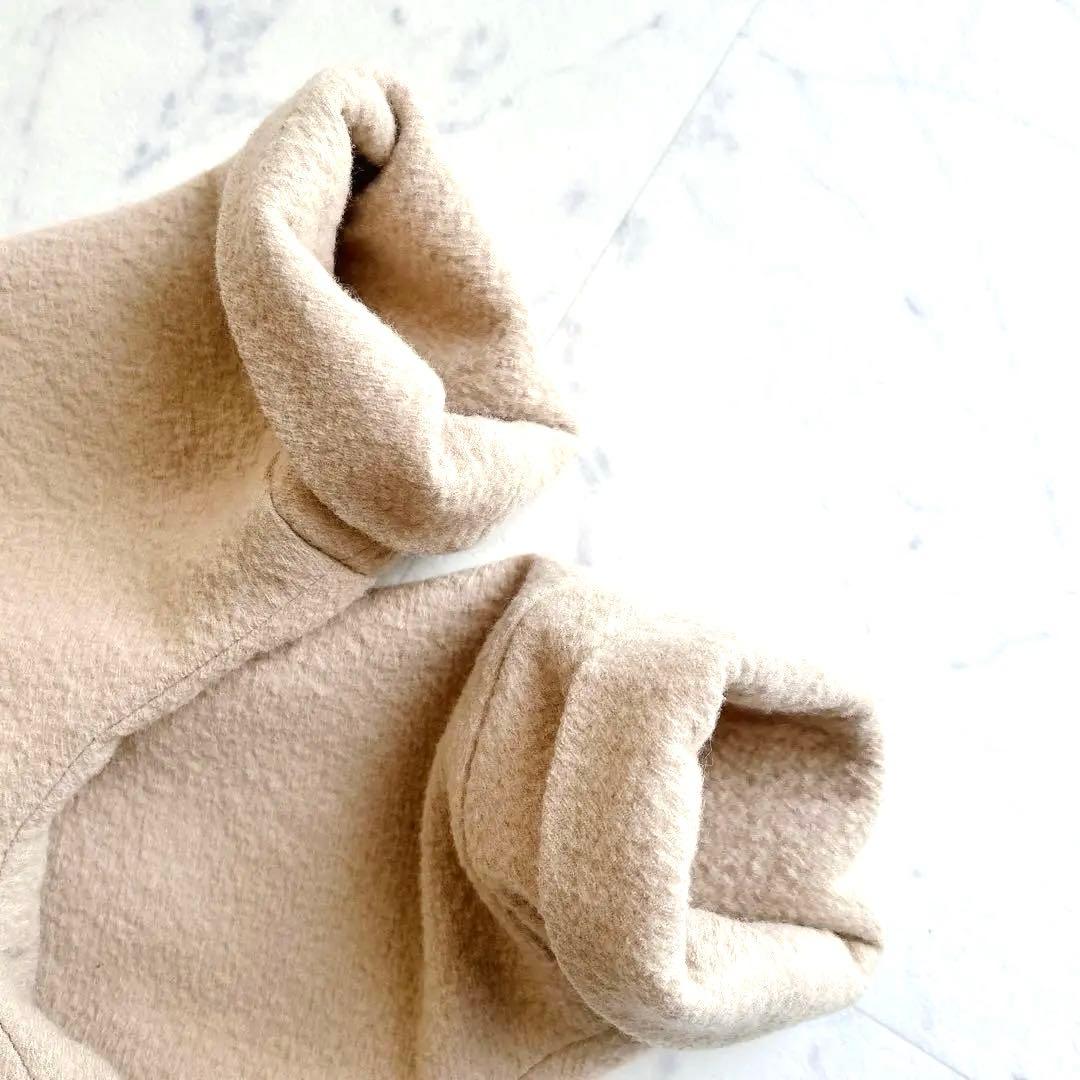 ヴェリテクール　縮絨ウール　トラペーズラインコート　F