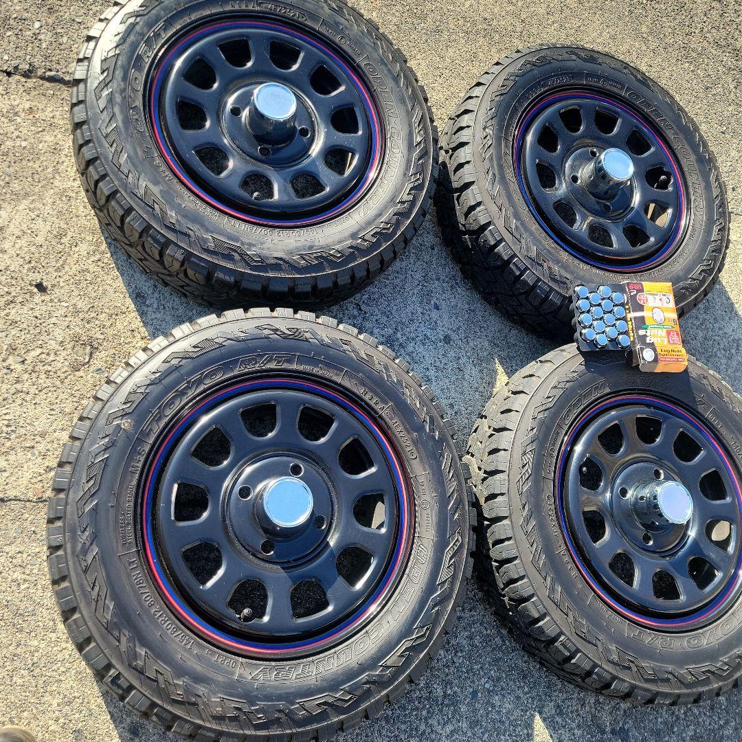 デイトナホイル12インチ タイヤ付き！メッキナット付き！ 4本セットです。