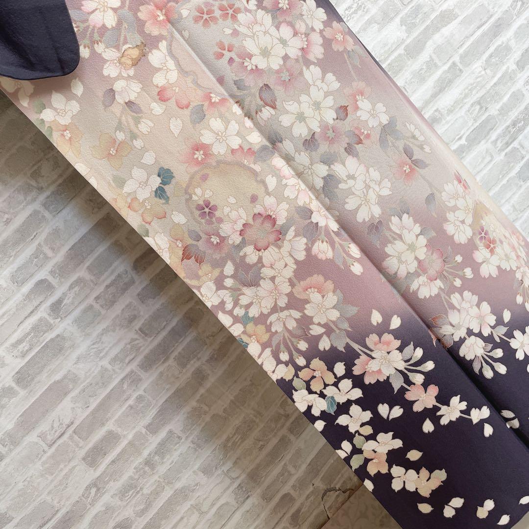 訪問着　フルセット　夜桜　艶やか　月明かり　雪輪　幻想的　P2